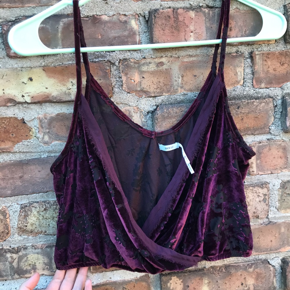 Urban outfitters velvet tank/ bralette
